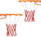 Basketballnetz mit 12 Schlaufen, Ersatzkorbnetz, 2 Stück, rot-weiß, Balltor, dickere Seile, Allwetter-, Außen- und Innenbereich, robuste Randnetze, lebenslanges Polyester