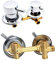 2/3/4/5 Voies Mitigeur Robinets de douche, Laiton Robinets de bain Entraxe 9cm/10cm/12,5cm/14,5cm, Mitigeur Salle Bain pour Cabine Ou Hammam (12-12.5cm,Fileté 3 voies)
