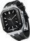 SCHIK Robusta cassa in acciaio inossidabile con cinturino in silicone, per Apple Watch S8 S7 45 mm da uomo, lunetta in metallo, per iWatch S6 5 4 SE accessori da 44 mm, 45mm, agata