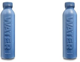 Bottle Up Reusable Water Bottle Filled with English Still Spring Water, 500ml, Stone Blue, Plant-based, BPA Free, Eco Friendly (Pack of 2) - Everyday use (home, work, school, gym), camping
