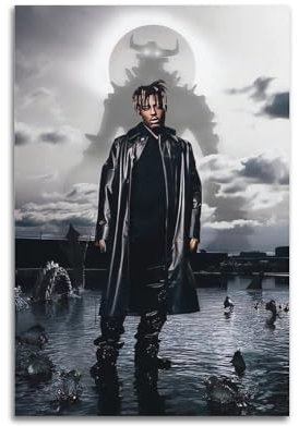 ALOEU Juice Wrld 2 Music Album Classic Movie Wall Art Poster Wall Collage Kit Canvas Vintage Film Canvas Poster Wall Art Decor Prints Posters Modern Canvas Art Pictures for Living Room Bedroom 12x18in