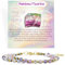 Farfume Armband Damen Edelstein Perlen Armbänder, Chakra 4mm Kristall Natürliche Echte Steine Schmuck Geschenke für Frauen(Regenbogen-Fluorit)