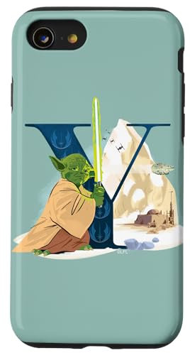 Hülle für iPhone SE (2020) / 7 / 8 Star Wars Disney Alphabet Monogramm Buchstabe Y für Yoda