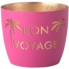 Giftcompany Windlicht Madras Bon Voyage Eisen Höhe 8,5 cm neon Purple Gold