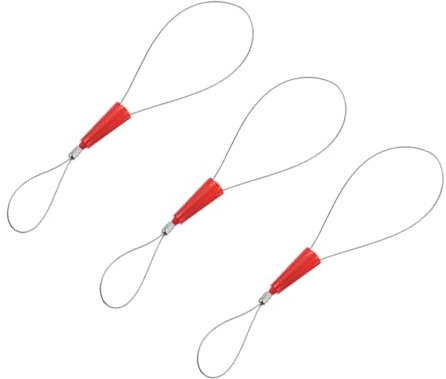 sourcing map Cable Puller 3 Pcs Fish Tape Fastener Tool 230mm x 1.3mm Wire Fish Tape Cable Puller Red for Professional Electrical Installations Wire Management