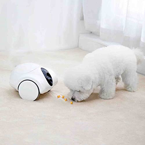 KWPHGLQA Interactive Full HD Pet Camera With Treat Dispenser For Dogs And Cats - Remote Control Via App, 1080p HD Pan, Designed For Pets - Mobile Toy For Monitoring