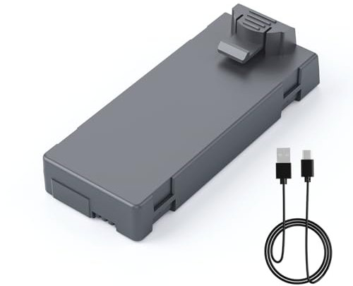 Ameta Drone Battery 3.7V 1600mAh Li-po Rechargeable Battery and USB Cable for S20 Lite RC Quadcopter Drone Black