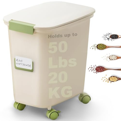 LivLab Mker Dog Food Storage Container Bin With Scoop & Lid