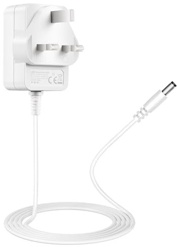 Lonnky 12V 1A power supply with 3 Meter Cable, Compatible for LED Strips, home security camera, Wall Lights, Routers, 5.5 mm x 2.1 mm DC Power Adapter, White
