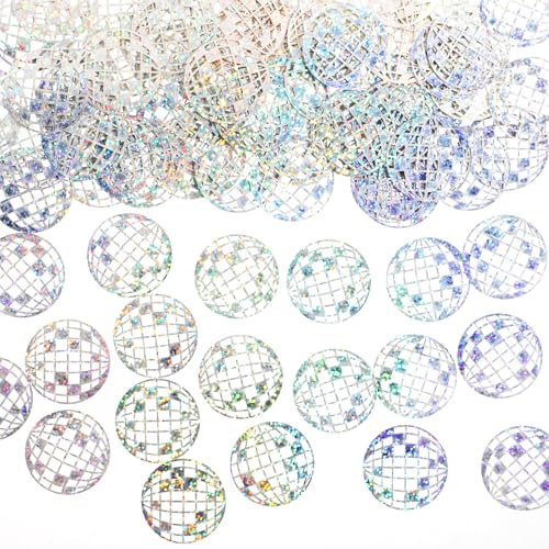 JIYIN 100 Stück Glitzer Discokugel Deko Konfetti, Disco Kugel Tischkonfetti Disco Party Tischdeko Glitzer Confetti für 70er 80er Jahre Retro Disco Motto Party
