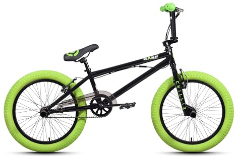 CHILLIZ BMX Freestyle 20 Zoll XB.01 schwarz/schwarz-gelb/grün/rot Kinder Erwachsene V-Brake 360° Rotor