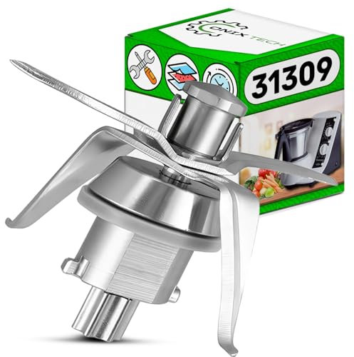 ONIX TECH Cuchillas para Thermomix TM21 con Junta para Vorwerk Thermomix Robot de Cocina con Código Original 31309 - Garantía de 5 Años