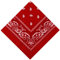 sularpek Bandana Rot, Bandana Damen und Herren, Paisley Halstuch, Unisex Tuch Bindetuch, Paisley Muster Bandanas Headwear Haar Schal, Headwear Haar Schal Ansatz Handgelenk Kopf Biker(55 x 55 cm)
