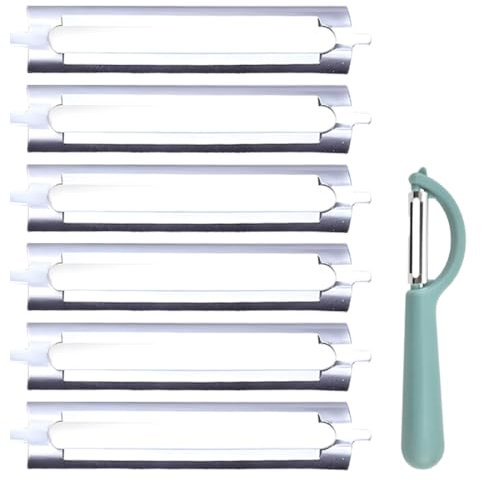 HQRKOTM 6 Stück Sparschäler Tupper,Sparschäler Ersatzklingen für Spargelschäler Tupperware Ersatzklinge,Gemüseschäler für Vegetable Peeler Gurkenschäler Potato Peeler