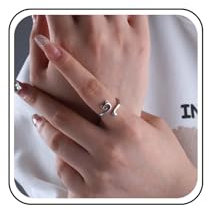 Inateannal Punk Katze Ring Für Frauen Silber Katze Offen Ring Offen Einstellbar Wrap Ringe Niedlich Tier Katzen Finger Ringe Schmuck Für Frauen