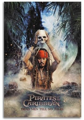 UWASCISF Filmposter Fluch der Karibik, dekoratives Gemälde, Leinwand, Wandposter und Kunstdruck, moderne Familienschlafzimmer-Dekoration, Poster, 40 x 60 cm, 5 Stück