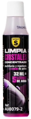 SPSIL Limpiacristales Superconcentrado para Coche, Eliminador Película Aceite e Insectos, Limpieza Parabrisas y Vidrios con Mejorada Visibilidad, Fórmula Antilluvia y Antivaho 32ML ROSA