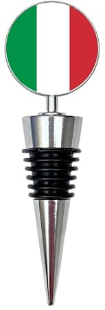 Italy Flag Wine Bottle Stopper | Italian Tricolour Gift | Handcrafted Wine Saver | Patriotic Home Bar Accessory | Gift for Proud Italians & Sports Fans