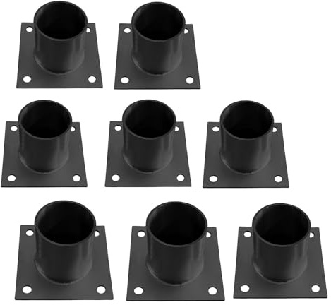 Durable Fence Post Floor Flange & Pergola Base Bracket Heavy Duty Elevated Deck Anchors for Secure Outdoor Structures & Enhanced Stability