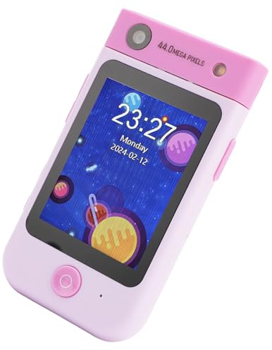 Sorandy Kids Smart Phone Toy, 2.8 Inch Touchscreen 1080P HD Flip Camera, Toddler Learning Play Toy with Music Player & Games, Ideal for Boys & Girls Ages 3 to 10 (Light Pink)