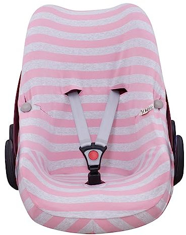 JYOKO KIDS Baumwollbezug für Autositz kompatibel mit Pebble Maxi Cosi (Pink Island, Pebble Bebe Confort)