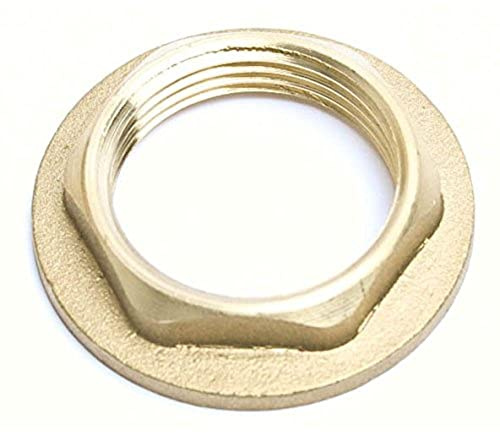 Bulk Hardware bh05285 Flansch Gegenmutter Messing 3/10,2 cm BSP, Set von 2 Stück