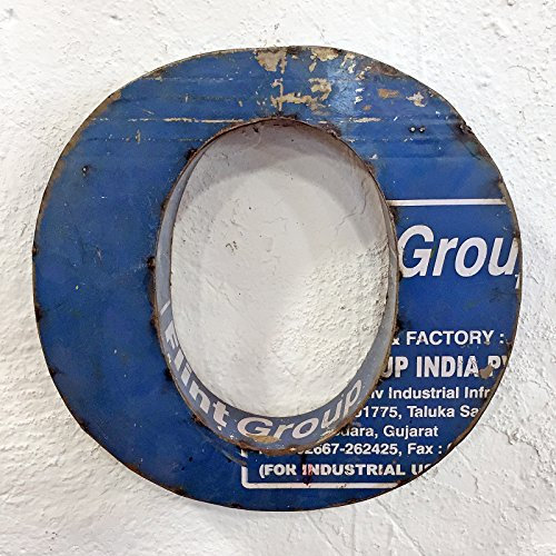 STUFF Loft Metallbuchstaben & Zeichen 3D aus Altmetall Vintage Deko-Buchstaben Höhe 31 cm (O)