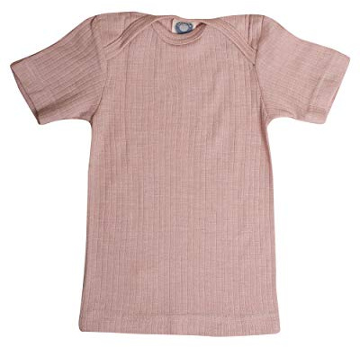 Cosilana, Shirt/Unterhemd Kurzarm, 45% Baumwolle (KBA), 35% Wolle (kbT), 20% Seide (50/56, Pink meliert)