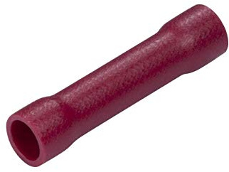 GTSE 100 Pack of Red Butt Connectors - 3.3mm - Premium Pre-insulated Crimp Terminals