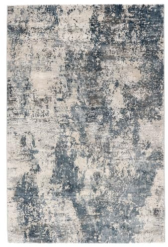 RugVista, Triad, Teppich, Mittelflor Teppich, 240 x 340 cm, Rechteckiger, Modern, Oeko-Tex Standard 100, Polyester, Flur, Schlafzimmer, Küche, Wohnzimmer, Grau/Blau, Mehrfarbig