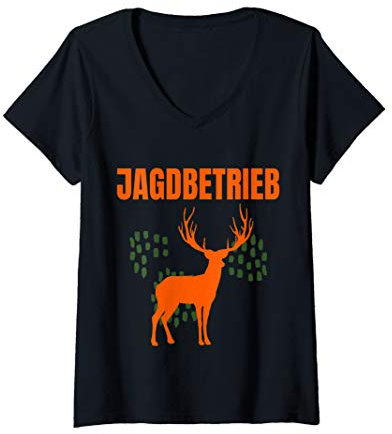 Damen Drückjagd Bekleidung Jagdbekleidung Jäger Warnweste Jagd T-Shirt mit V-Ausschnitt