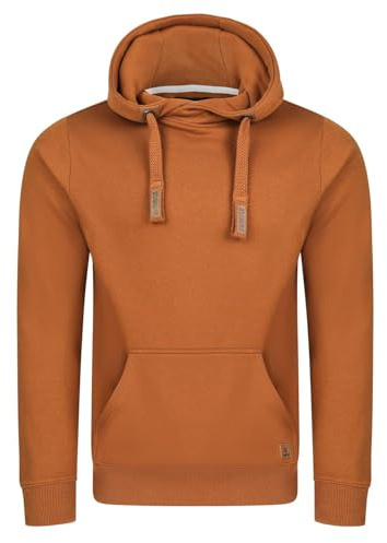 riverso Hoodie Herren Regular Fit RIVNiklas Kapuzenpullover Pullover Cross-Over-Kragen Braun S (S, Tawny Brown (BJD))