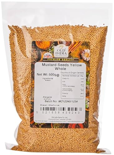 Old India Mustard Seeds Yellow Whole 500g