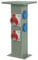 WITTKOWARE Steckdosensäule für Festinstallation, 2X Schutzkontakt-Steckdosen 16A, 1x CEE Steckdose 32A, 1x CEE Steckdose 16A, grau
