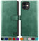 SUANPOT Cover per iPhone 11 6,1 pollici Blocco RFID Portafoglio Slot CarteSupporto Cellulare Magnetica custodia Pelle Sintetica Cover per apple 11 Verde Chiaro