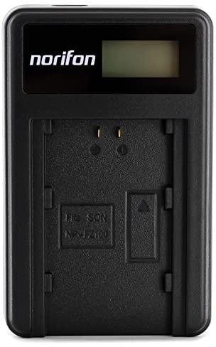 NP-FZ100 LCD USB Chargeur pour Sony A7 III, A7R III, A9 Caméra et Plus