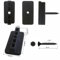 VALDERN Lot de 100 clips de terrasse composites en plastique avec vis | Attaches cachées pour terrasse | Clips en T WPC | Multipack de fixations, noir, 19 x 38 x 11 mm