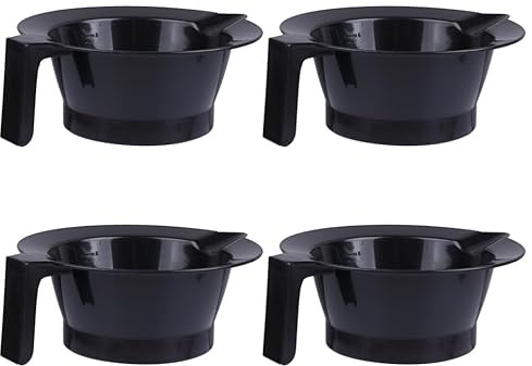 LALAFINA 4Pcs Hair Dye Bowls Plastic Hair Color Bowls with Handles, Salon Styling Hairdressing for Salon Barbershop Hairdressers