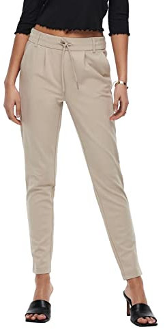 ONLY Damen Onlpoptrash Easy Colour Pant PNT Noos Hose ,Puderbeige ,XS / 30L