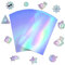 SCHYIDA 20 Blatt Holographische Aufkleber Papier Vinyl Aufkleber Papier Selbstklebend Holografische Folie für Laser und Tintenstrahldrucker Drucker Schnell Trocknen A4 210 x 297 mm Aufkleber