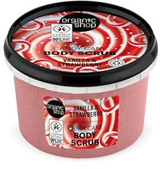 Organic Shop Candy Cane Körperpeeling Vanille und Erdbeere (250 ml)