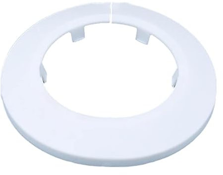 Indprod Passend für 6,3 cm Außendurchmesser, Flansch, Wasserrohrabdeckung, Dekoration, weiße Rohrabdeckung, Heizkörper, PP-Kunststoff, 63 mm, Rosettenkragen für Wandrohr, Dekoration, 1 Stück