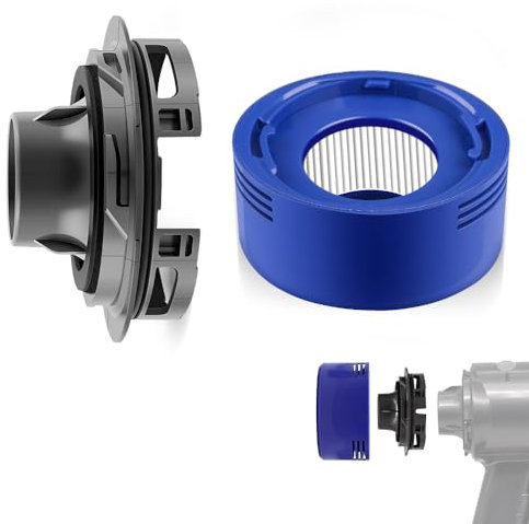 mizikuu Motor-Heckabdeckung mit Heckfilter Set für Dyson V7 und V8, Staubsauger Filter Ersatz Zubehör 1 Motorabdeckung, 1 Hepa-Filter