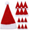 MERRYHAPY 12 Stücke Mini Weihnachtsmützen für Weinflaschen Lutscher Weihnachtsmützen Dekorative Weihnachtsdeko für Festlichkeiten und Partys