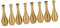 Garneck 8 STK Vasen Für Tafelaufsätze Mittelvase Buddha-Ornamente Heim Einzelne Knospenvase Moderne Blumenvase Erdbeervase Blumenbehälter Rustikale Blumenvase Spielzeugzimmer Reines Kupfer