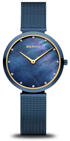 BERING Damen Uhr Quarz Movement - Classic Collection mit Edelstahl und Saphirglas 18132-399 - Wasserdicht: 3 ATM