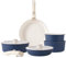 RIOVARM Induzione Set di pentole e padelle con manici staccabili, Impilabile Antiaderente In granito Set di pentole con coperchi, Salvaspazio Set di utensili da cucina Senza PFOA, Padella, Casseruole