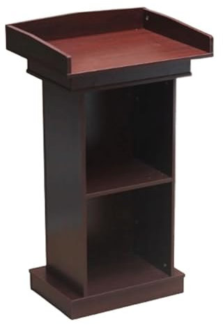 Roedax Rednerpult Vintage Rednerpult aus Holz mit 2 offenen Staufächern, stehendes Rednerpult, Konferenztisch, tragbar, einfache Lehrerpodien Mode