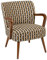 Atmosphera Designersessel Chiara, Chenille, Schwarz, Ocker, Retro, Vintage, Hevea-Holz, halbstarren, für Wohnzimmer, Büro, Schlafzimmer