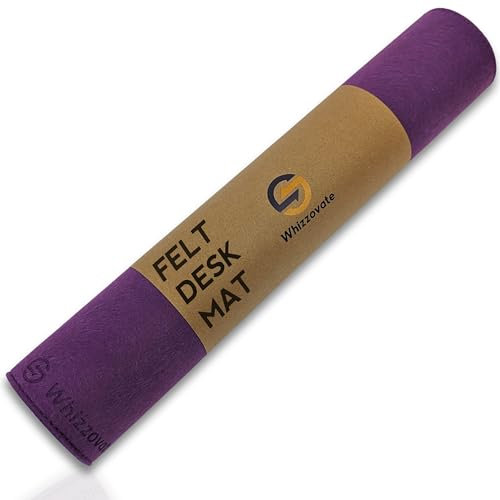 Felt Desk Mat for Office | Large 40 x 90cm Desk Pad | Purple Table Protector | Keyboard and Mouse Mat | Computer Desk Mat for Office and Home